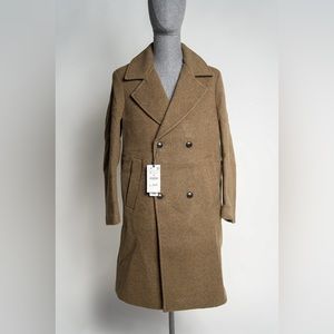 Zara Khaki Green overcoat